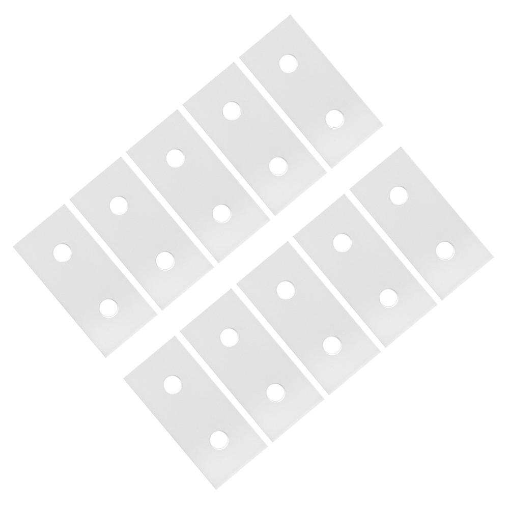 10Pcs Aluminum Joining Plate 2 Hole Flat Aluminum Flat Connecting Plate 3030 Reinforcement Plate Vertical Connection Tool