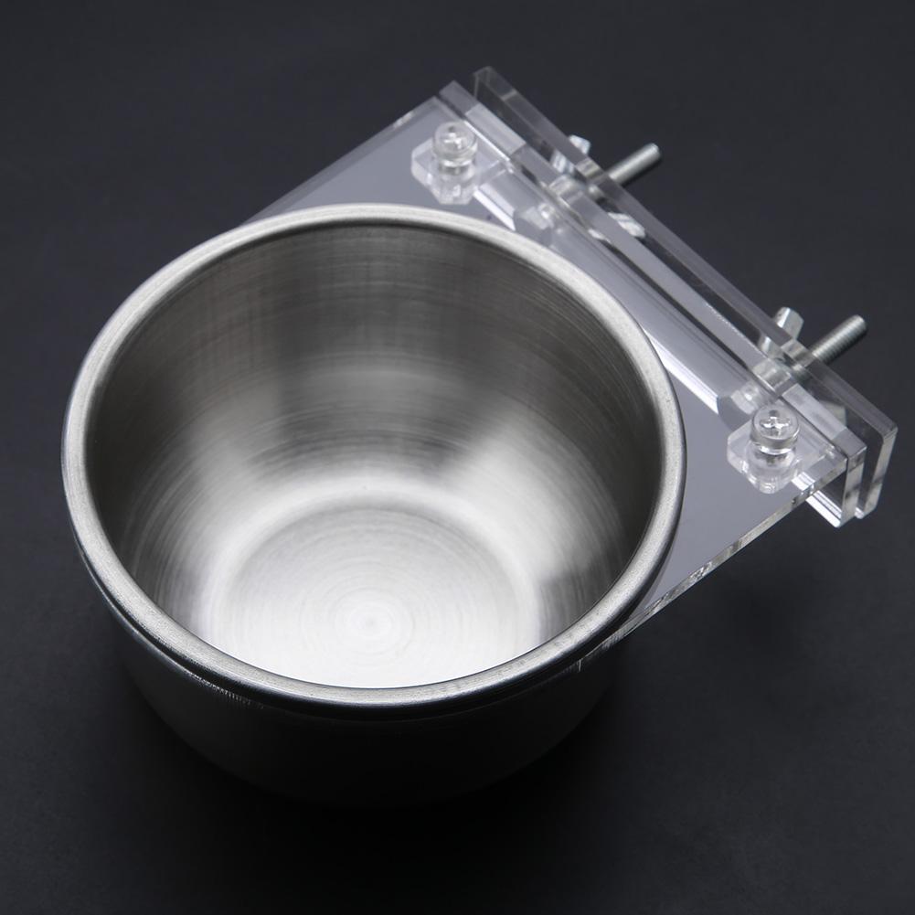 Bird Cage Food Water Feeder Bowl   Rack Parrot Parakeet Cage Accessories