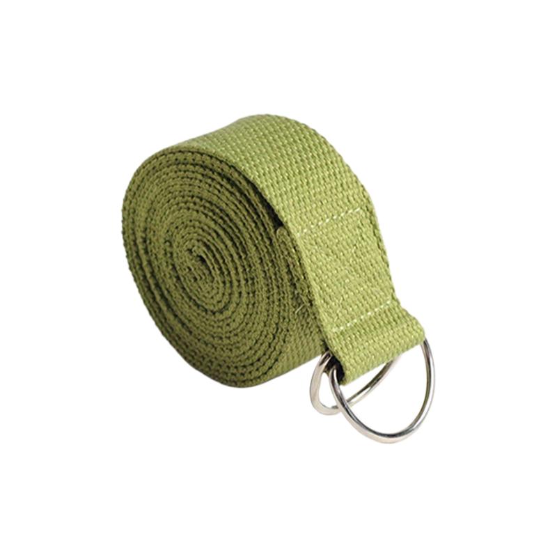 cm Yoga Stretching Belt Cotton Fitness Yoga Belt Adjustable Woven Elastic D-Ring Buckle Fitness Stretching Belt Pilates Rope