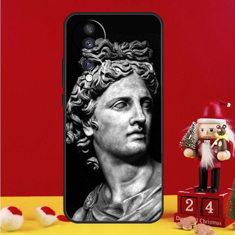 Greek God Statue Face Case For Honor Magic 8 5 6 7 Pro Honor Win RT 50 70 90 200 400 Lite X8c X9b X9c X9a X9d Cover