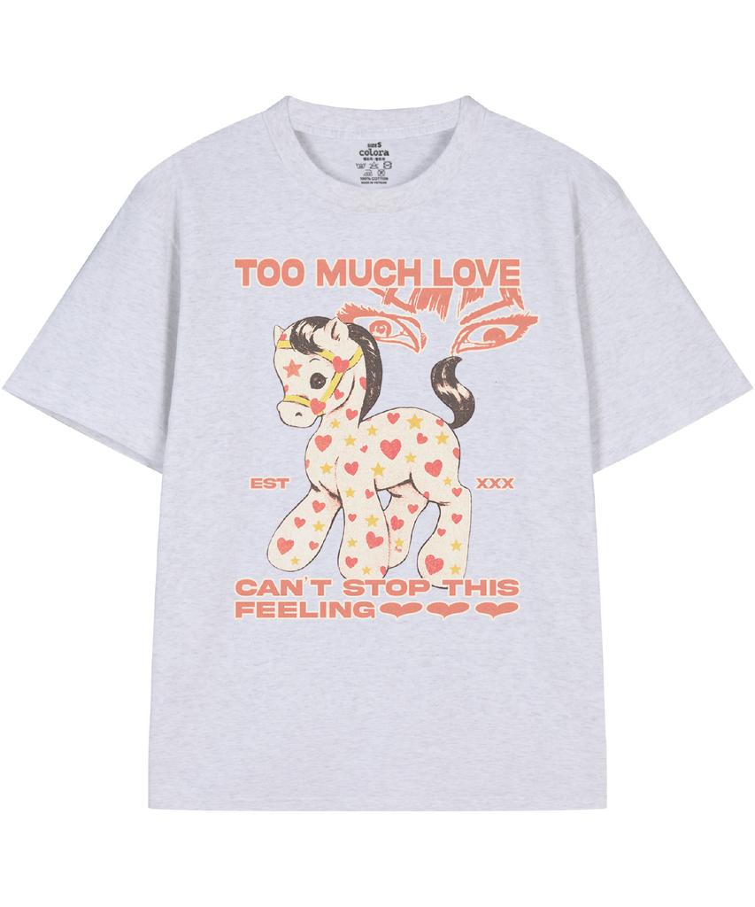 Keollola Too Much Love Pony Short Sleeve T-Shirt (3 Colors)