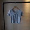 Petite Short-Sleeved Bow Slim-Fit Top - 2025 Korean Style Summer Women's Fashion