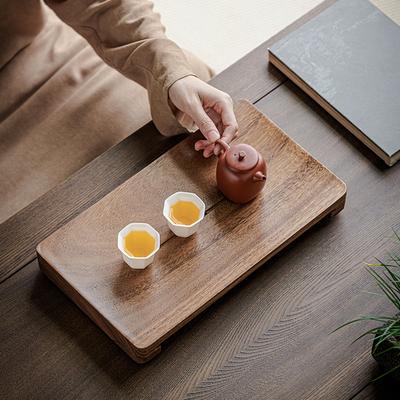 Walnut Chinese Household Tea Tray Dry Brewing Tray Drawer Type Small Solid Wood Pot Bearing Coffee Table