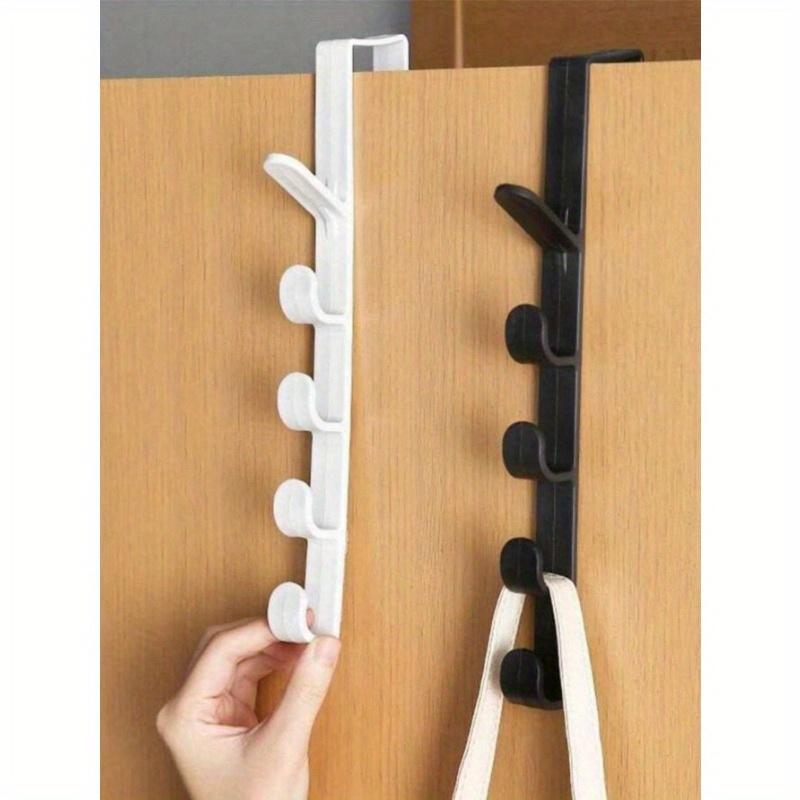 1pc Bedroom Door Hanger Rack Dormitory Wardrobe Hook for Hanging Clothes Bags Hats Wall-Mounted Plastic Storage Organizer