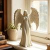 3D-gedruckte Engelsmädchen-Dekoration Weiße geflügelte Mädchenstatue Skulptur Heim-Büro Wohnzimmer Schreibtisch-Dekoration Ornament