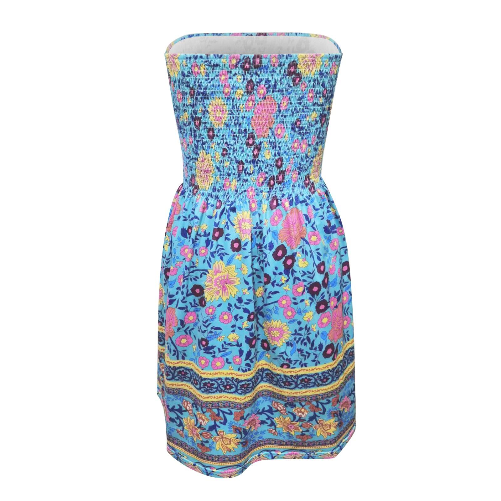 Платье без бретелек для женщин. Летние платья для женщин. Пляжные накидки. Сарафан — фото 7