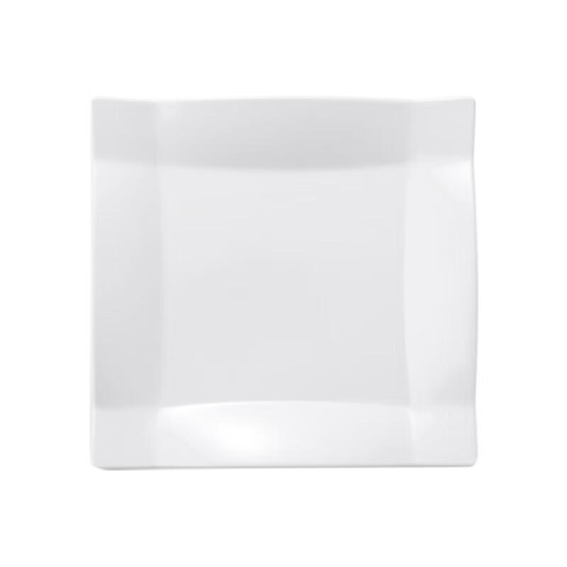 9-inch White Commercial Melamine Square Dinner Plate