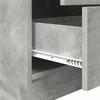 Desk with Drawers and Shelf 2 pcs Concrete Grey