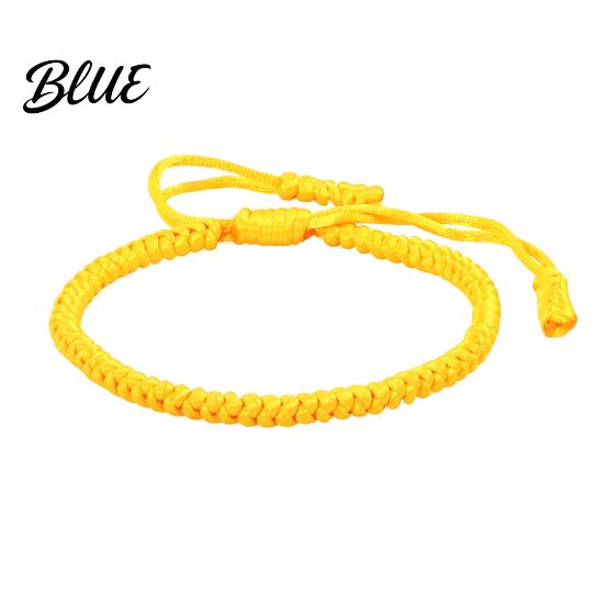 Adjustable Wristband Unisex Hand Rope Handmade Braided Solid Color Thick
