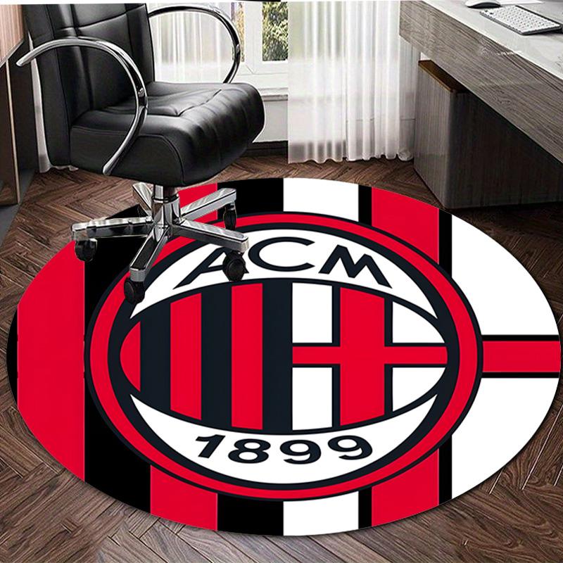 1pc A-AC Milan Print Round Carpet Chair Round Carpet Suitable for Bedroom Living Room Home Decorative Carpet