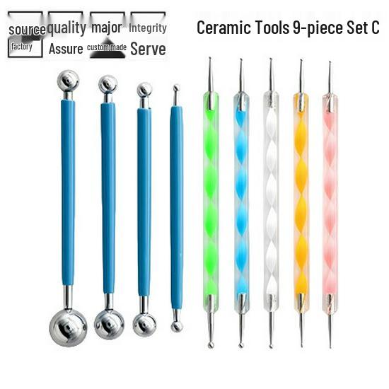 Children's 9-Piece Pottery and Sculpture DIY Tool Set