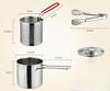 Deep Fryer Pot Stainless Steel Deep Fryer Mini Deep Oil Fryer Multifunctional Outdoor Cooking Fryer for Kitchen Camping Picnic