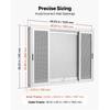 VEVOR Concession Window 1220x915mm Aluminum Alloy Frame Service Window, for Food Truck, Up to 85 Degrees Stand Serving w/ 4 Sliding Screen Windows