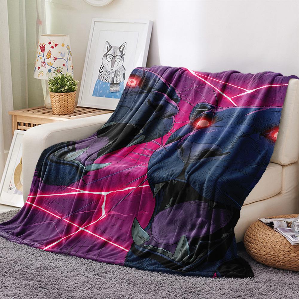 Black Panthers Print Flannel Blanket, High Quality Comfortable for All Seasons, Home Decor, Warmth and Comfort
