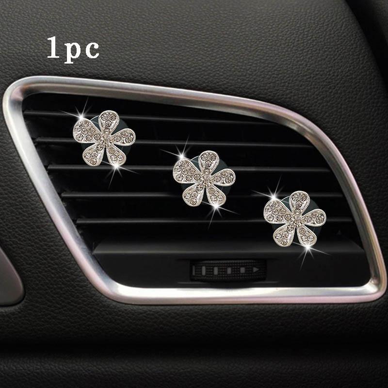 Stylish Crystal Car Accessory New Design Air Vent Clip With Sparkling Rhinestones