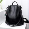 Street Trend Women's Luggage Leather Goods Solid Color Backpack Leather Sewing Line Women's Backpack