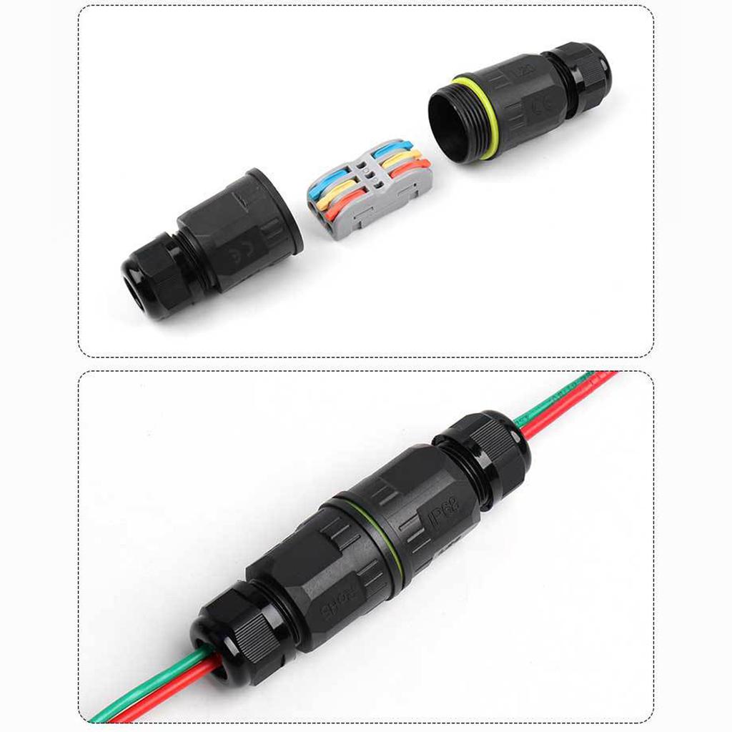 Waterproof Cable Connector Quick Connection 2/3 Pin Electrical Terminal Adapter Wire Connector For Outdoor Use