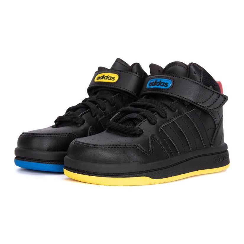Adidas Neo Postmove Mid K Breathable Durable Mid-Top Kids Skate Shoes Black Kids Skate Shoes HQ4241