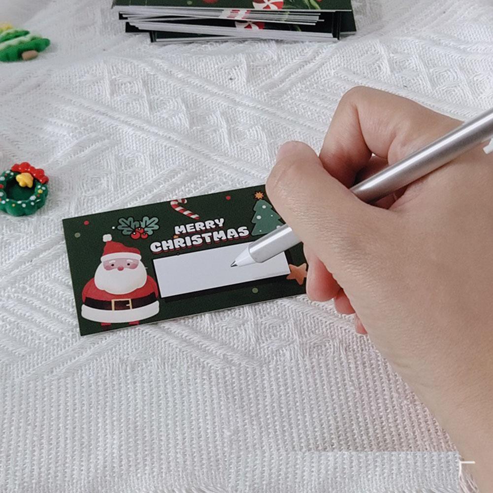 10pcs Christmas Scratch Cards Set DIY Gift Vouchers with Santa Claus & Tree Designs Party Favors DIY Games Supplies Gift Voucher
