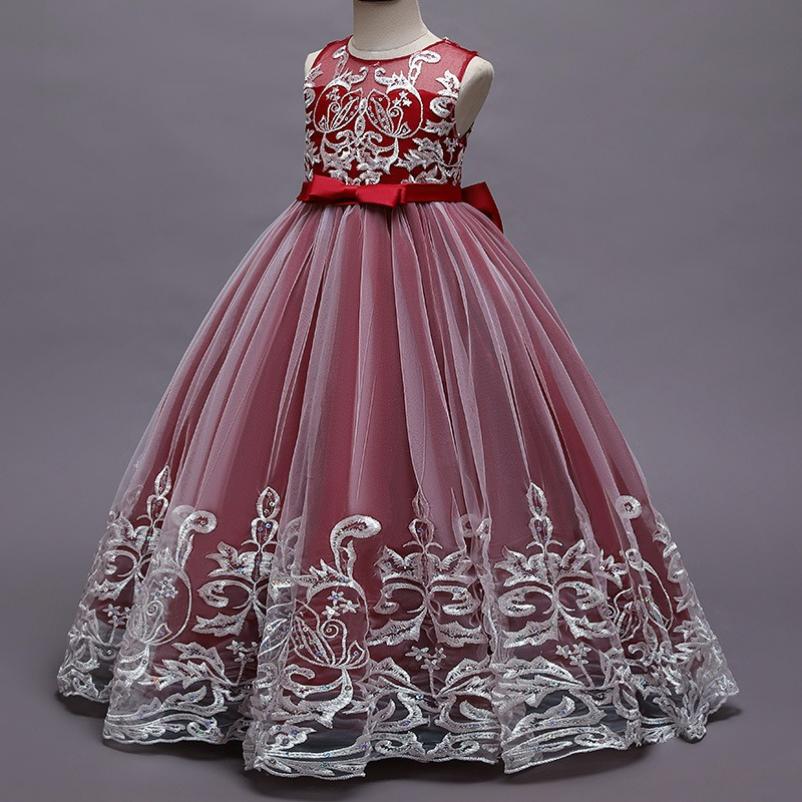 Girls Dress Dress Sleeveless Mesh Performance Host Princess Dress