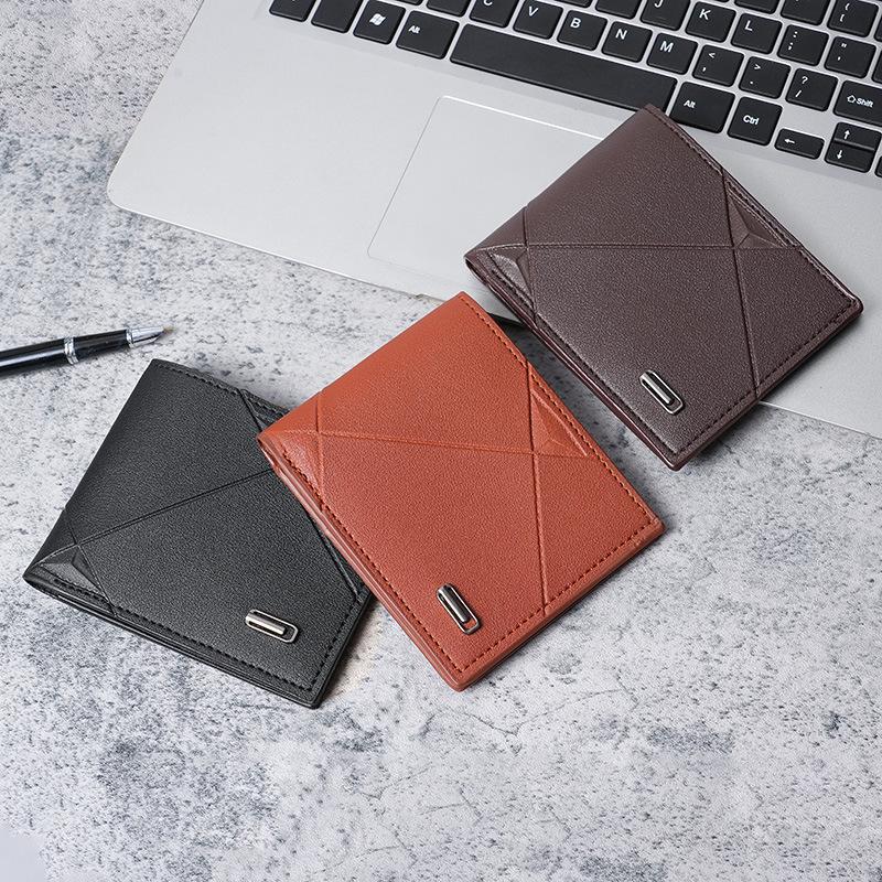 Men's Slim Trifold Wallet with Multiple Card Slots - Casual and Stylish