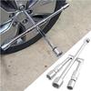 14-Inch Foldable 4 Way Lug Wrench(17,19,21,23mm),Cross Lug Nut Removal Tool/Tire Changing Kit for Car Wheel Lug Nuts,Universal Labor-Saving Tire Iron