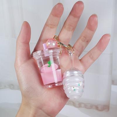 6 g di olio per labbra al miele, portachiavi idratante, design non irritante, idratante universale, riduce la pelle morta, leggero, tazza da tè al latte, lucidalabbra, olio per donne
