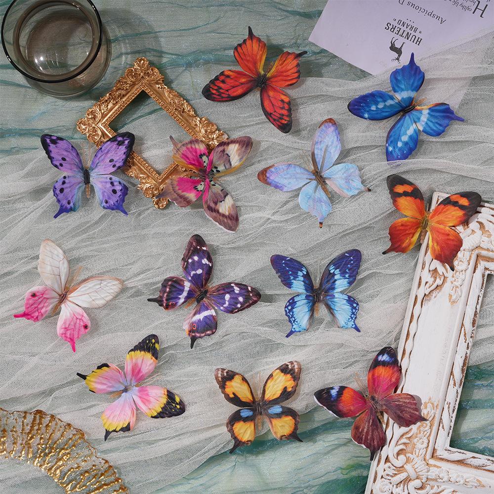 Simulated Butterfly Handmade DIY Wreath Hair Accessories Clothing Design Wedding Retro Chest Flower Photography Props Fake Butte