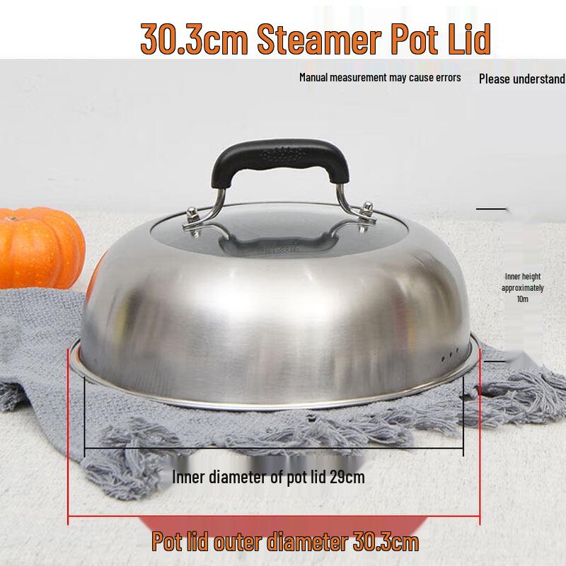 Stainless Steel Transparent Steamer Pot Lid