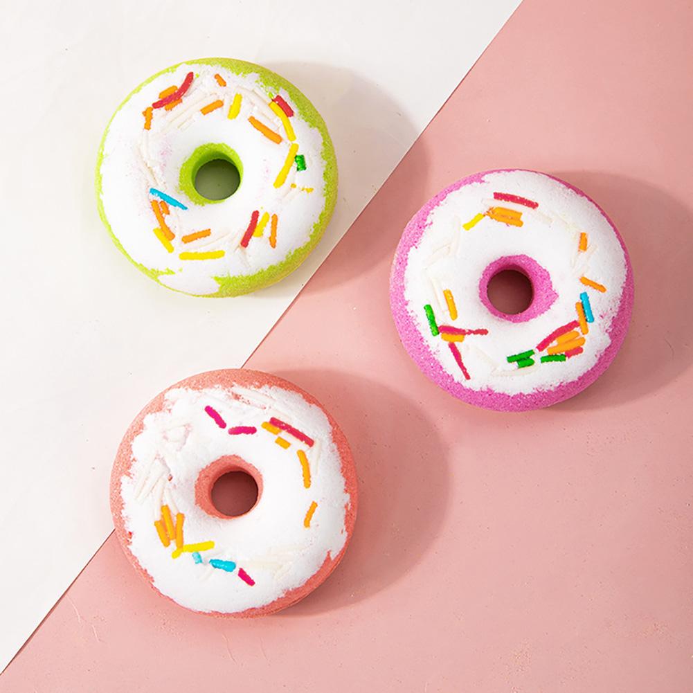 Doughnut Bath Salt Ball Essential Oil Bath Bubble Ball Aromatic Moisturizing Nourishing Skin Care Shower Ball Body Cleansing Self-Care Essential
