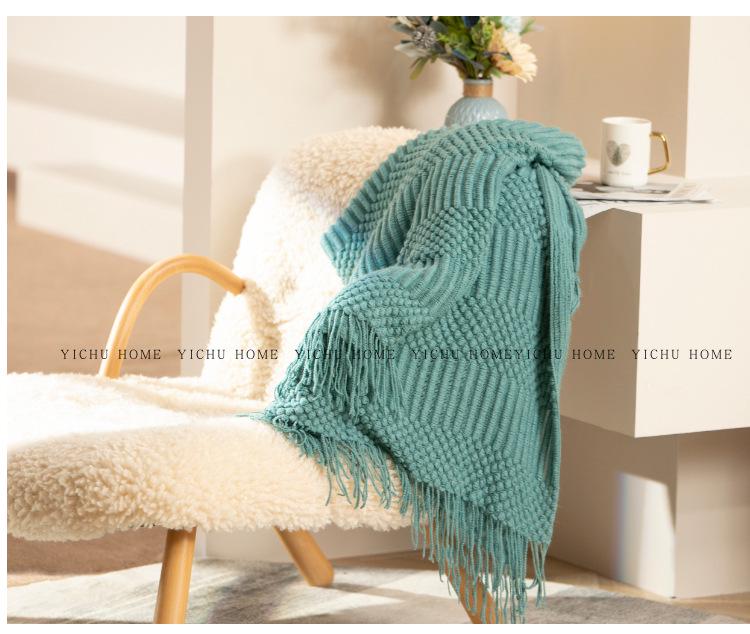 Elegant Sofa Throw Blanket - Pure Color, Air Conditioning, Office Nap, Decorative, Autumn/Winter Luxury Style Blanket