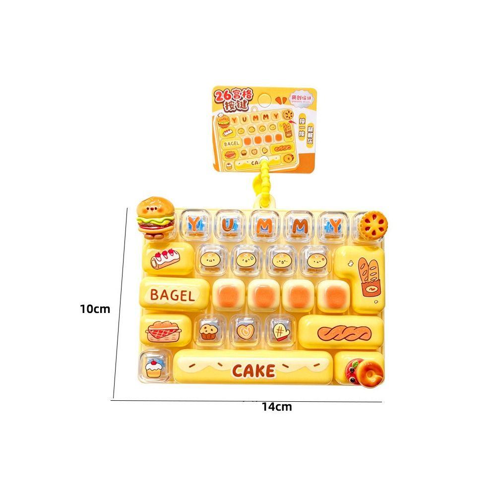 26-key Keyboard Keychain Pressable Keys Press Button Toy Cute Mini Keyboard Charm Gifts