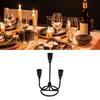 Three Head Candle Holder Iron Exquisite Candlestick Holder for Coffee Table Fireplace Decoration