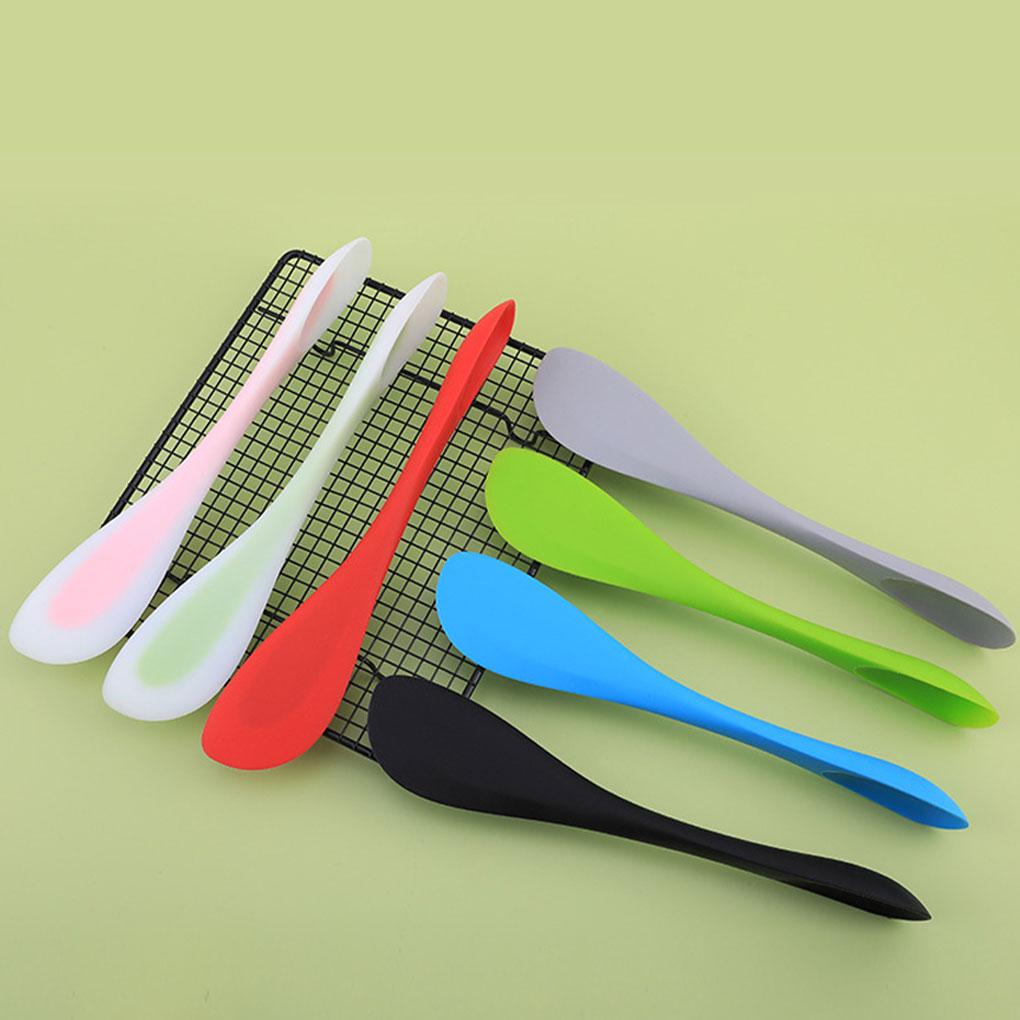 Miljövänlig dubbel silikonspatel för bakning och matlagning multifunktionell silikonbakspatel