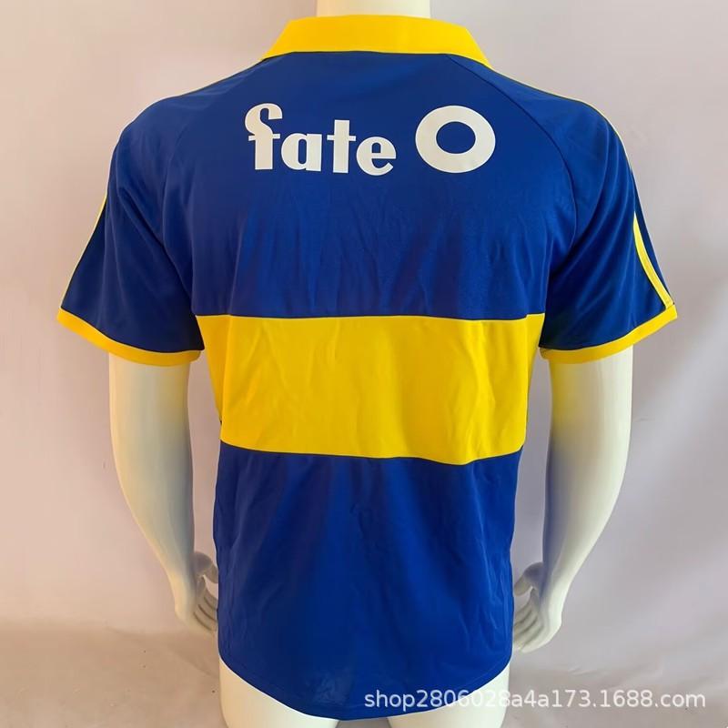 Retro Boca Juniors Classic Soccer Jersey Adult Short Sleeve Football Shirt Men Wear