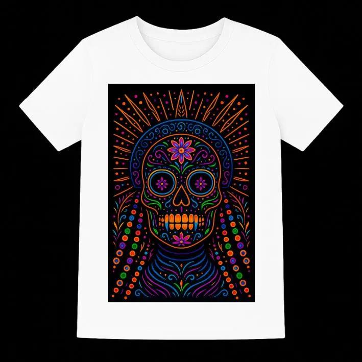 Vampire Sugar Skull Men T-Shirt Day of The Dead Yee Dia De Los Muertos Shirt Calavera Tee Mexican Festival Tee Halloween Skull