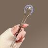 Pearl Metal U Shape Hair Stick U-shaped Hanfu Hairpin Classical   Cheongsam Accessories