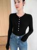 2026 Autumn/Winter Cashmere Knit Slim Fit Round Neck Wool Sweater Pullover