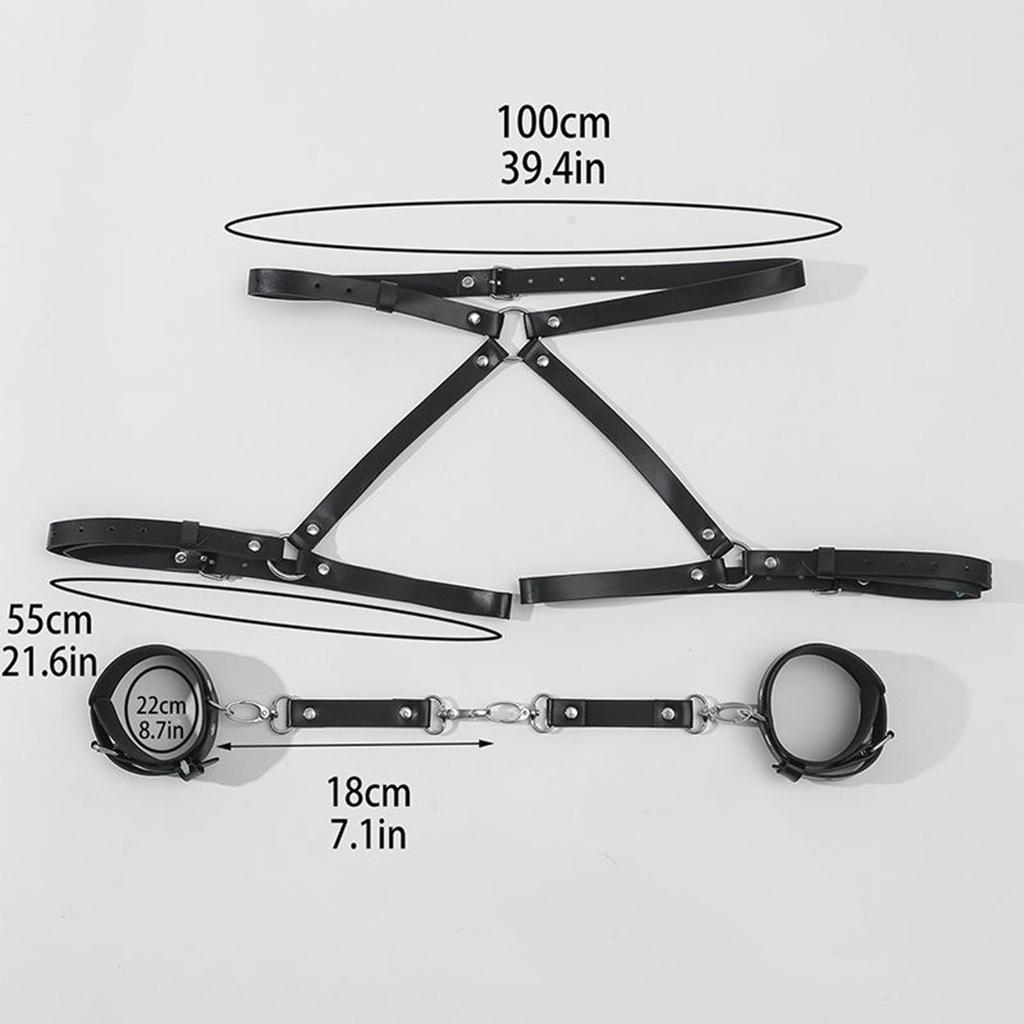 Handcuffs Sex Toys PU Leather Body Harness Cuffs Bondage Straps  Kit Erotic Adult Sex Toys For Couples Party Sexy Accessorie
