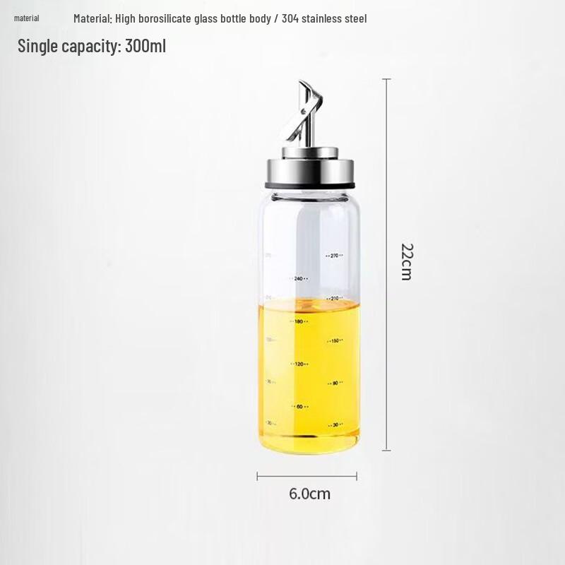 oeny Stainless Steel Gravity Oil Dispenser Bottle Set (3-Pack)