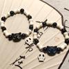Cute Versatile Black Cat Bracelet For Women Men  Cartoon Animal Beaded Bracelets  Couple Jewelry Accessories Gifts