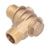 3 Port Air Compressor Check Valve Durable Brass Check Valve for Hydraulic Pneumatic System