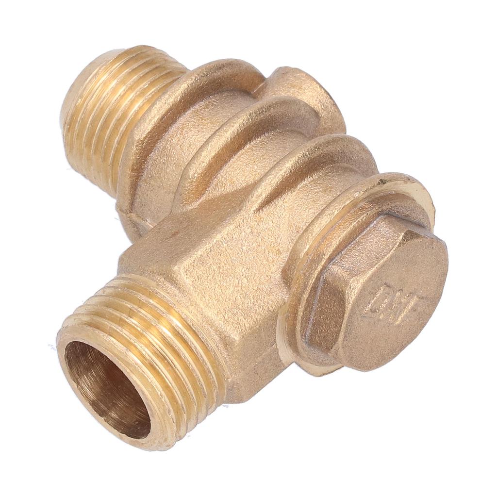 3 Port Air Compressor Check Valve Durable Brass Check Valve for Hydraulic Pneumatic System