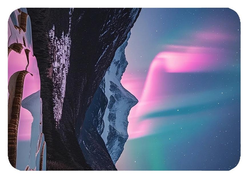 Dreamy Aurora 3D Crystal Glass Magnetic Refrigerator Sticker – Colorful Metal Home Decoration Gift