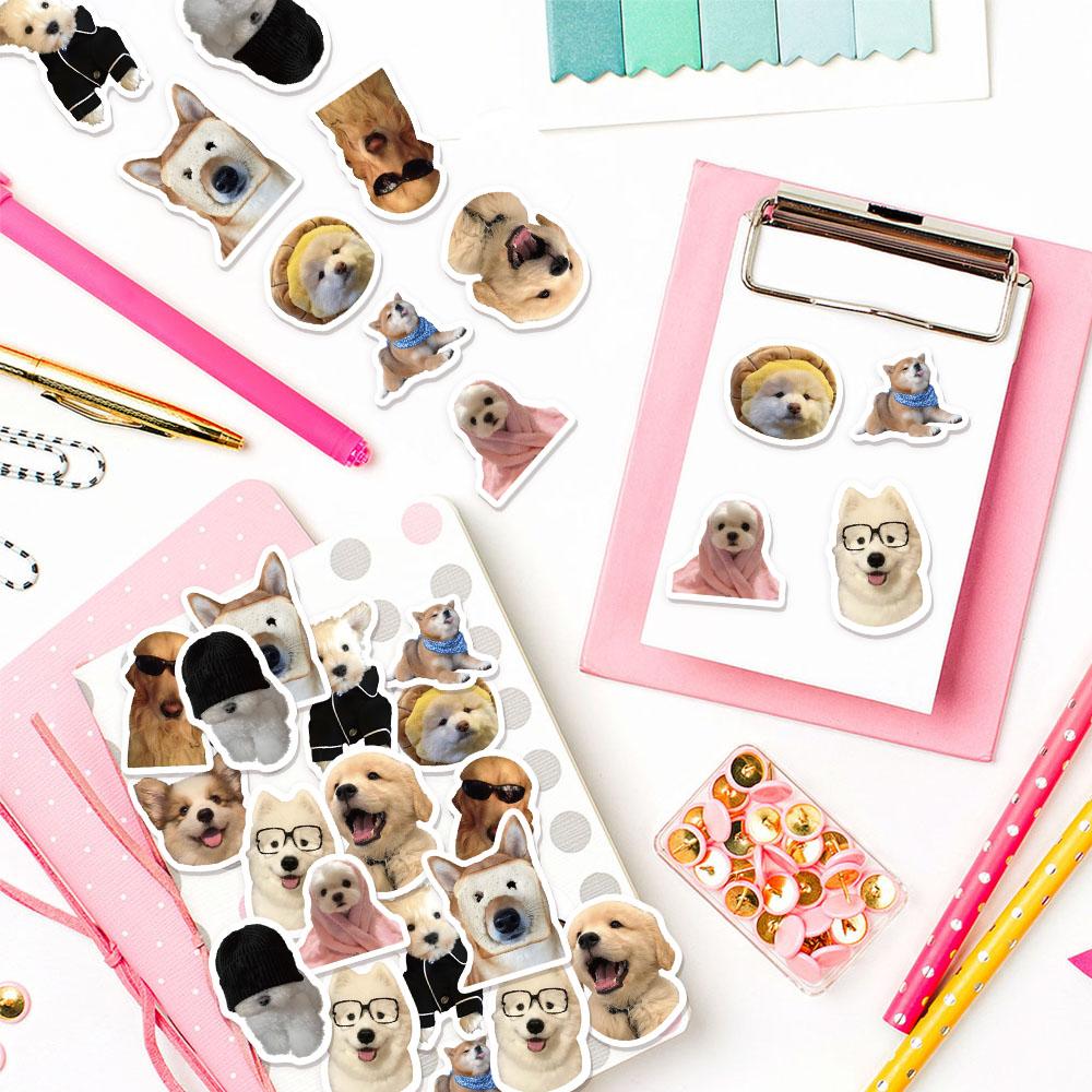 500PCS Ten Different Dog Funny Roll Stickers Small Pattern DIY Phone Case Notebook Skateboard Waterproof Stickers