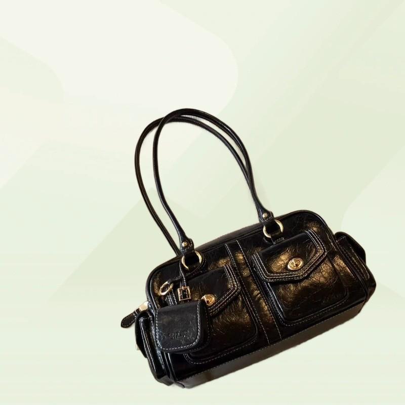 New Arrival Gold Impression Pillow Bag - Women's Autumn/Winter Shoulder Boston Handbag for Work.