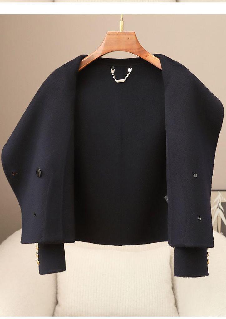 Petite Spring 2026 Lapel Double-Faced Wool Coat in New Style for Women