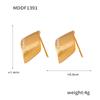 Exquisite Geometric Oval-Square Copper Earrings: Chic Hip Hop Style