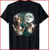 Three Possum Moon Opossum Funny Weird Cursed Meme Black Cotton T-Shirt Unisex T-Shirt