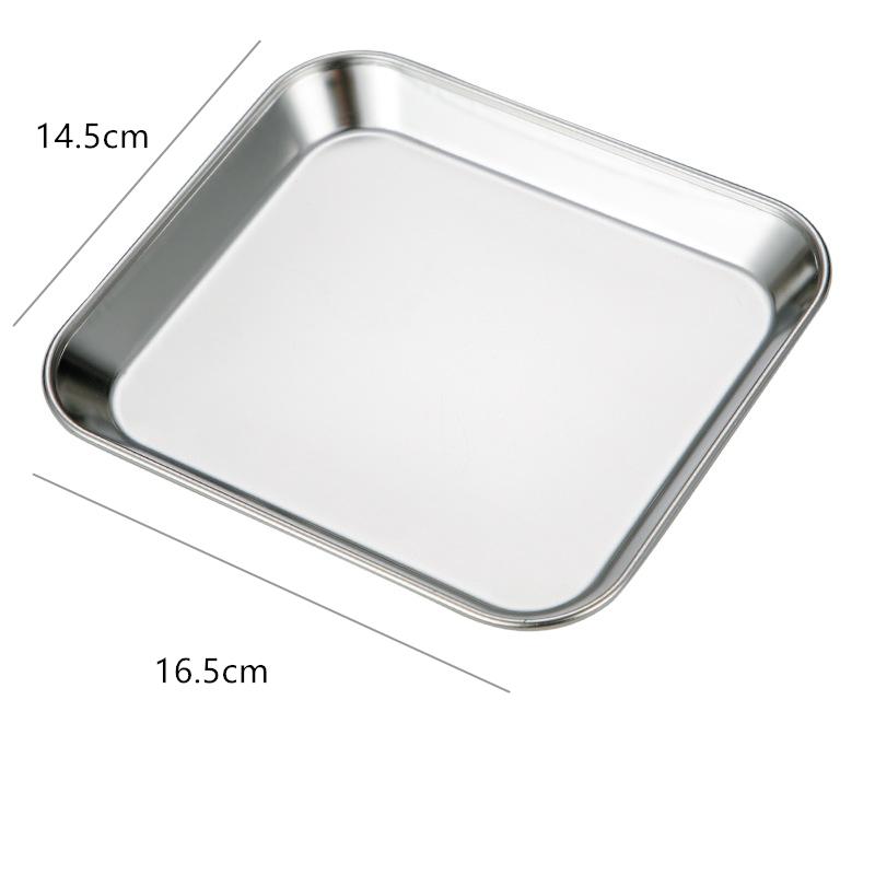 Čtvercový nerezový talíř na svačinku zásobník na jídlo Organizér na bufet Prezentace na talíře s ovocem a zeleninou Kuchyňské doplňky